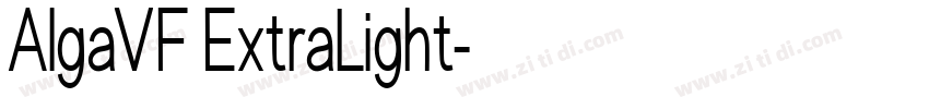 AlgaVF ExtraLight字体转换